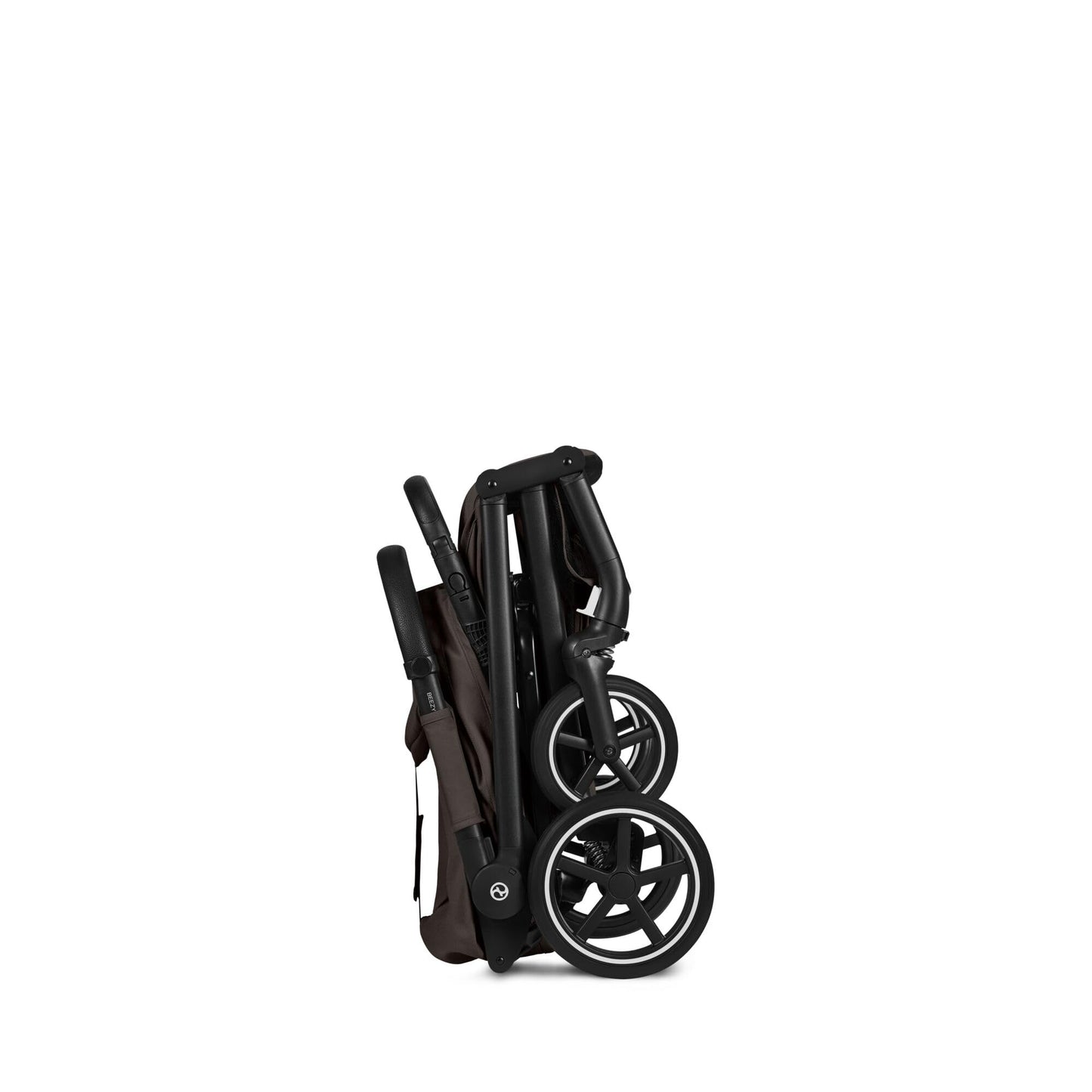 Cybex Gold Kinderwagen Beezy mit One-Pull Harness, Ab Geburt bis ca. 4 Jahre (max. 22 kg), Kompakt und ergonomisch, Magic Black (Schwarz mit schwarzem Rahmen)