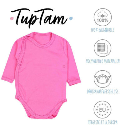 TupTam Baby Body Langarm – Wickelbody Langarm für Jungen & Mädchen, 5er Pack, 100% Baumwolle, OEKO-TEX