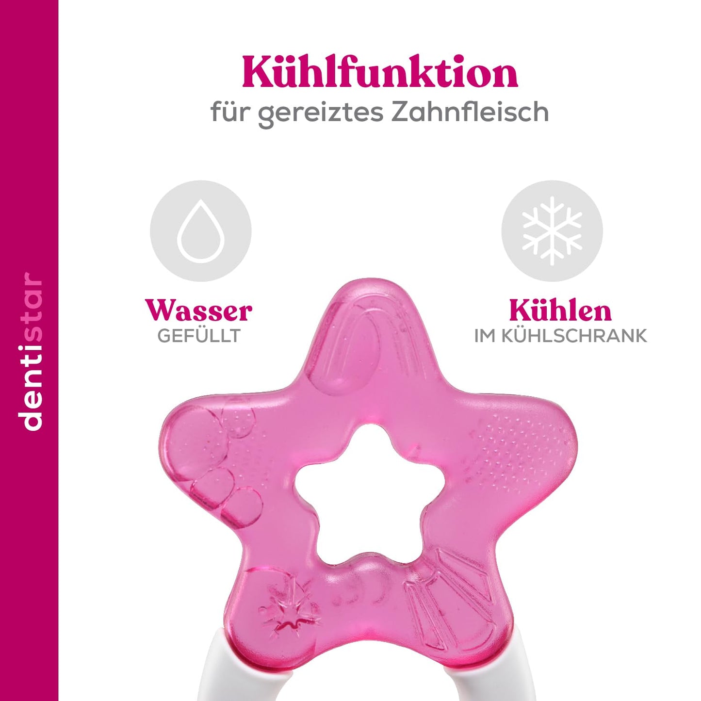 Dentistar Kühlbeißring 2er-Set – Beißring Baby ab 3 Monate – Kühlende Zahnungshilfe und Beißspielzeug für Babys und Kleinkinder - BPA frei - Türkis