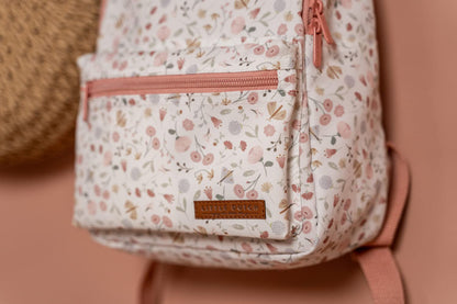 Little Dutch Rucksack Kinderrucksack mit Brustgurt für Kinder Kindergarten geblümt Reh rosa- Fairy Garden