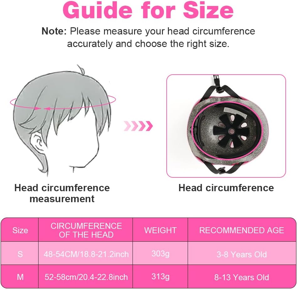 Flintronic Children's Bicycle Helmet, Children's Helmet, Bicycle Helmet for Children, Adjustable Skateboard Helmet for Bicycle, Skateboard, Scooter, Skating, Scooter, BMX for 2-13 Years