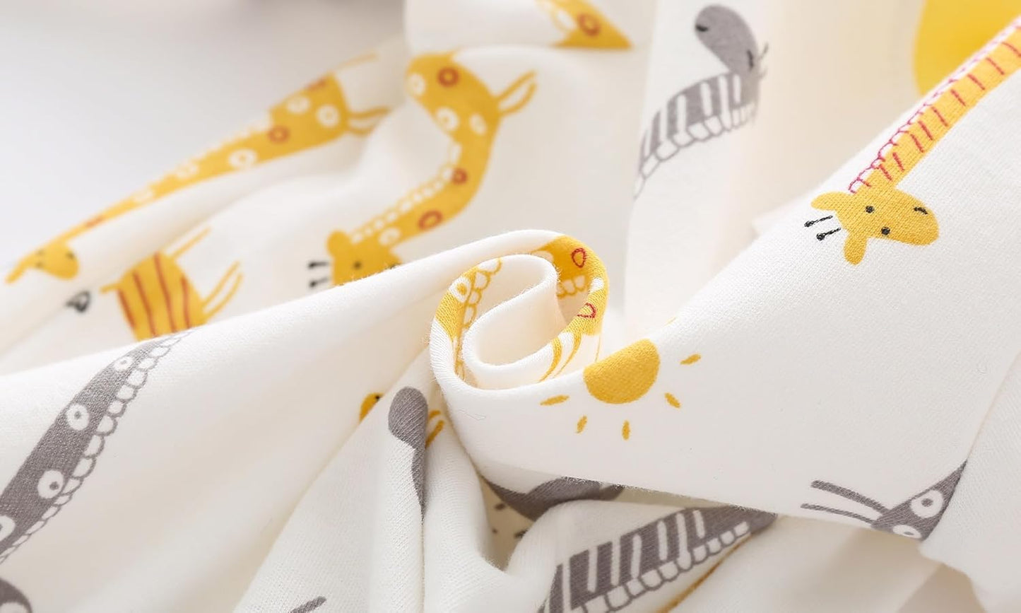 KIDDLETOWN Baby Pyjamas Newborn Baby Girls 0-3 Months Organic Cotton Long Sleeve Popper Frog Cartoon