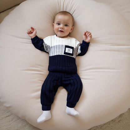 Baby Clothing Boys Winter Jumper Outfit Long Sleeve Sweatshirt + Trousers Children's Clothing Set for Baby Boys Knitted Jumper