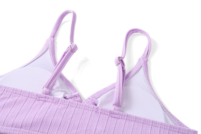 Arshiner Mädchen Bikini-Set Sommer Kinder Badeanzuge Zweiteiliger Mode Tankini Hautfreundlich Atmungsaktiv Bikinis für Mädchen 5-14 Jahre