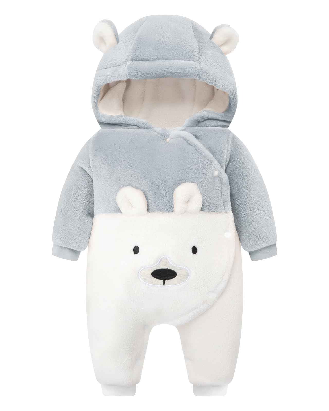 WYTbaby Baby Overalls Winter Snowsuit Baby Flannel Warmer Winter Overalls Jumpsuit for Boys Girls