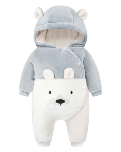 WYTbaby Baby Overalls Winter Snowsuit Baby Flannel Warmer Winter Overalls Jumpsuit for Boys Girls