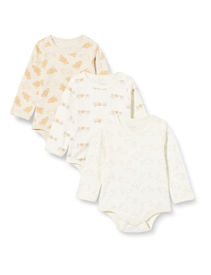 Unisex Baby Bodysuit, Langarm, 100% Baumwolle (3er und 6er Pack)