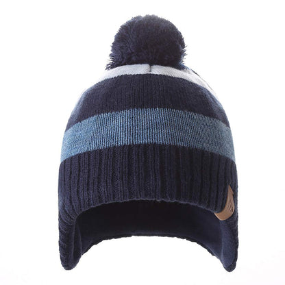 AHAHA Girls' Winter Hat, Earflap Beanie, Pompom Knitted Hats