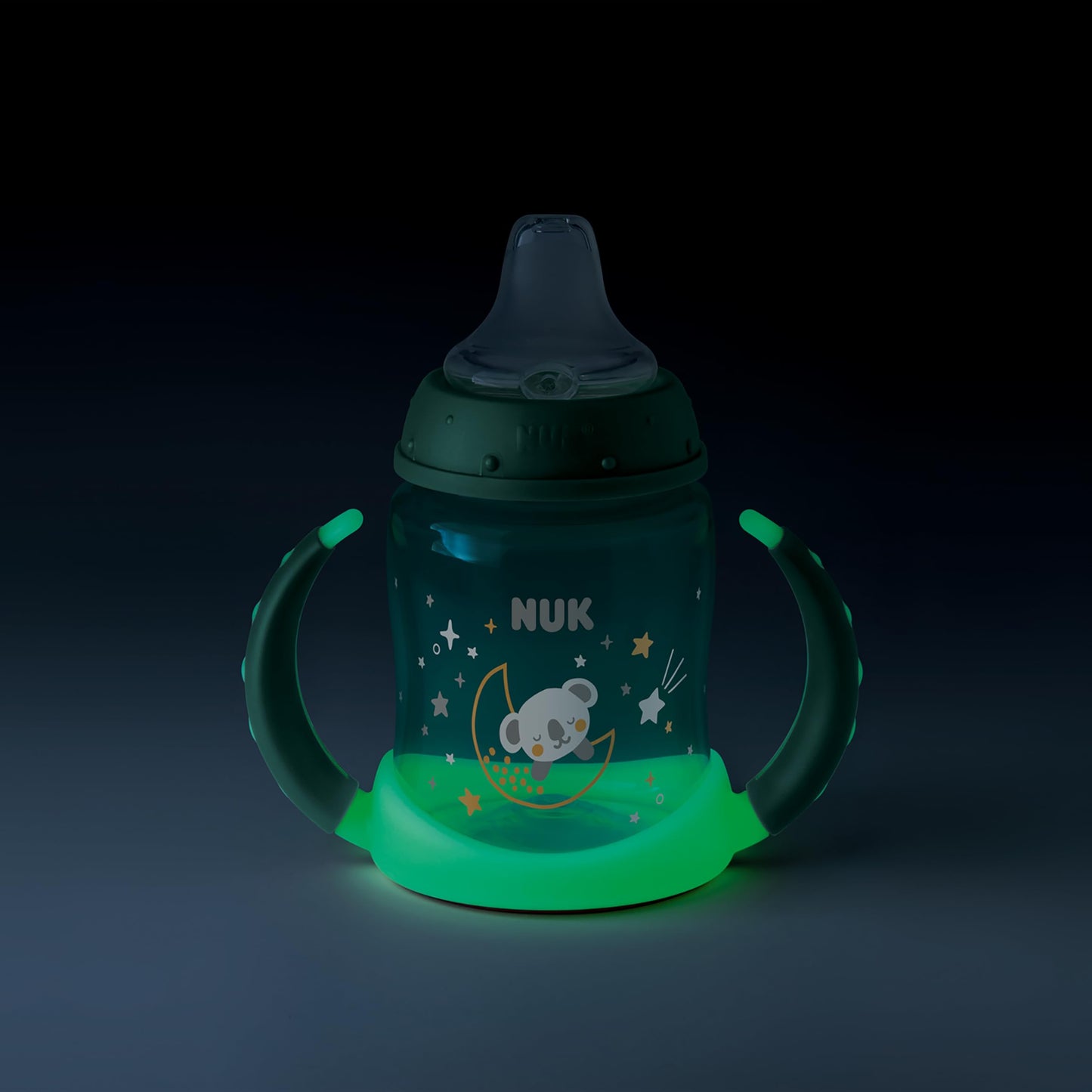 NUK First Choice+ Trinklernflasche | 6–18 Monate | 150 ml | Temperature Control Anzeige | Anti-Colic-Ventil | auslaufsichere Trinkschnabel | Ergonomische Griffe | BPA-frei | Disney Winnie Puuh blau