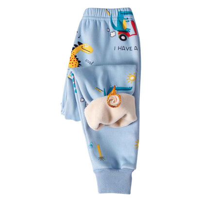 Children's Thermal Trousers, Warm Thermal Leggings, Elastic Waist, Lined Jogging Bottoms with Fleece, Winter Trousers for Girls 2-13 Years Old