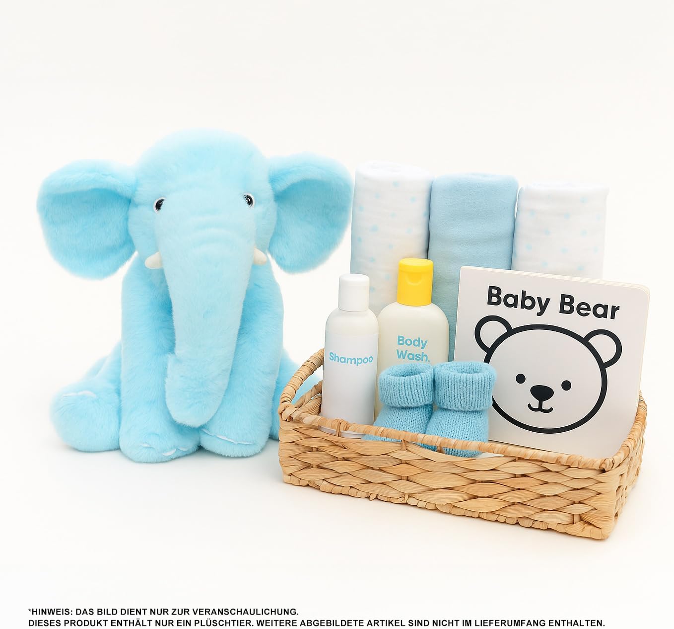 Plüsch Elefant 33 cm – Weiches rosa Kuscheltier mit großen Ohren & Langer Nase – Niedliches Stofftier für Kinder & Deko | Für Jungen, Mädchen, Kinder, Babyparty, Schlafzimmer, Weihnachten, Geburtstagsgeschenke