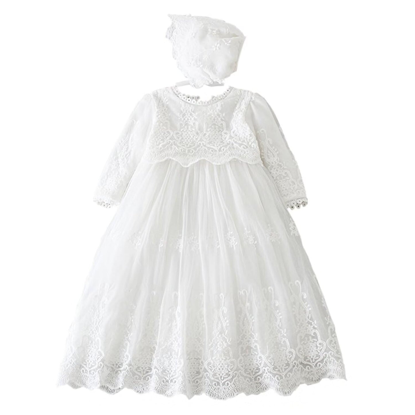 Baby Lange Taufe Kleider Weiße Taufe Kleid Besondere Anlässe Kleider für Mädchen Geburtstag