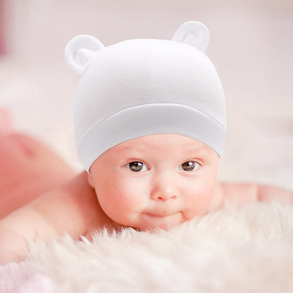 DRESHOW Newborn Baby Hat and Gloves Set Beanie Clothing Unisex Infant Hat Kindergarten Cap Baby Boys Girls 0-6 Months 