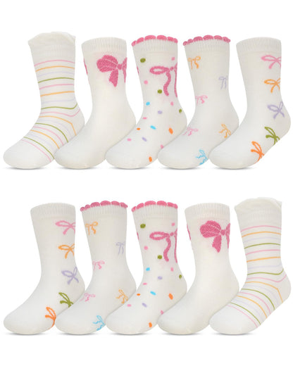 Kyopp 10 Paar Socken Kinder Mädchen und Jungen Klassisch Socken Lustig Cotton Socken Crew Socks Winter/Sommer