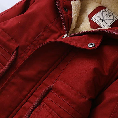 linboo Children's Winter Jacket Boys Girls Warm Lined Blouson Hoodie Thick Coat Parka Baby Winter Coats