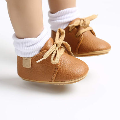 LACOFIA Baby Boy Girl First Walking Shoes Non-Slip Laces Crawling Shoes First Baby Shoes