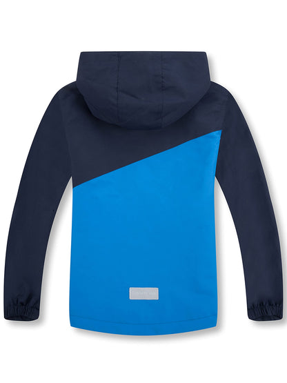 YOUNGSOUL Kinder Wind und Wasserdicht Regenjacke mit Farbblock