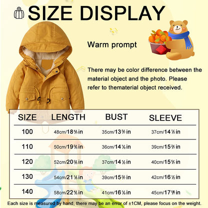 Winter Jacket for Boys and Girls, Warm Hoodie Outfits, Thick Coat, Baby Winter Coats