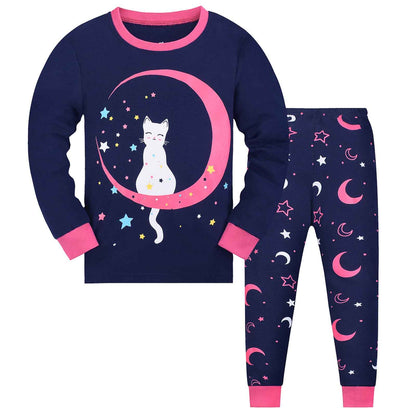 Girls' Unicorn Children's Pyjamas Cotton Long Sleeve Winter Pyjamas Two Piece Size 3-13 Years