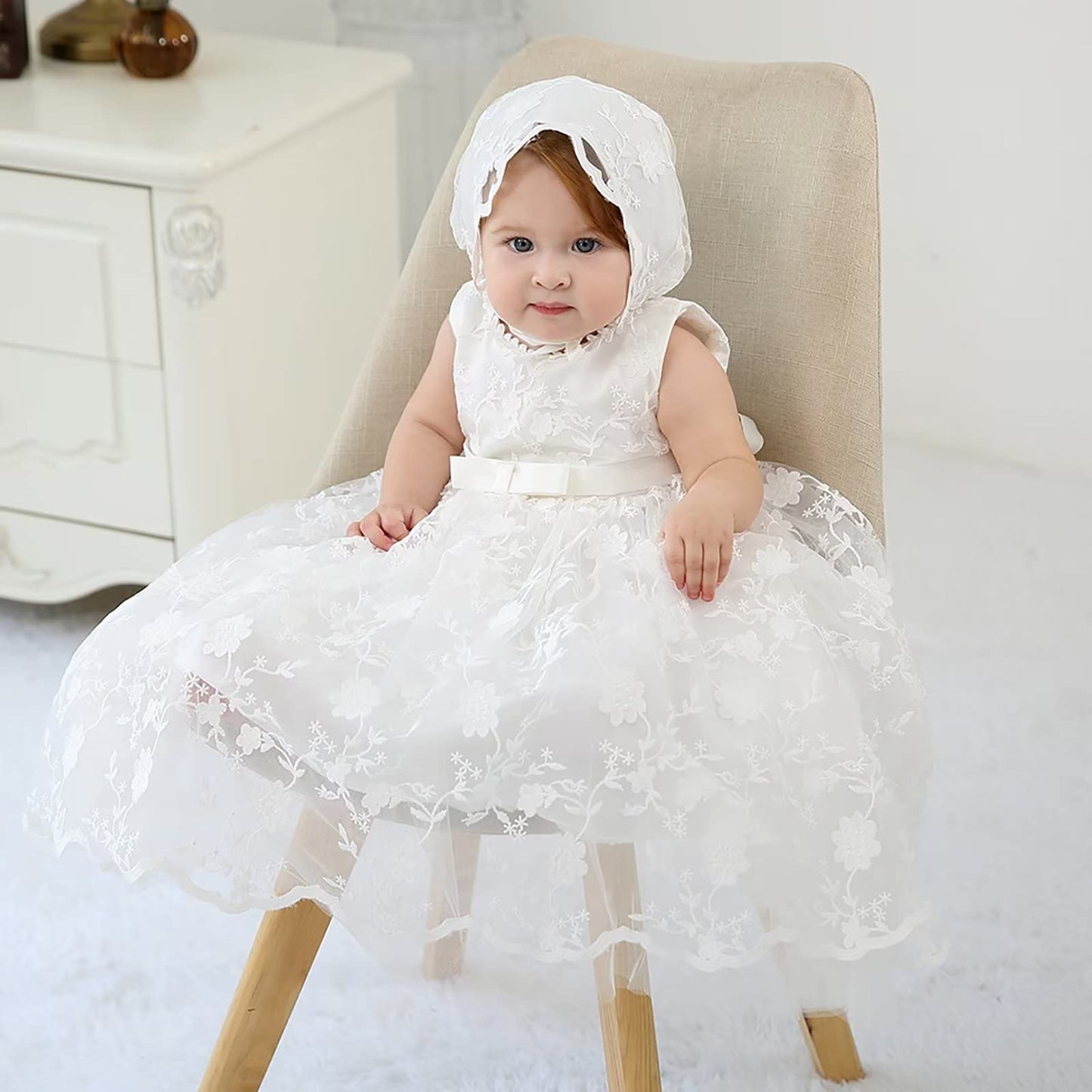 Baby Lange Taufe Kleider Weiße Taufe Kleid Besondere Anlässe Kleider für Mädchen Geburtstag