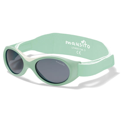 Mausito BABY Sonnenbrille 0-18 Monate Mädchen I VERGLEICHSSIEGER Sonnenbrille Baby 100% UV-Schutz I BIEGSAM & verstellbares Band I Schadstofffrei I Europäisches Design für Kinder gemacht