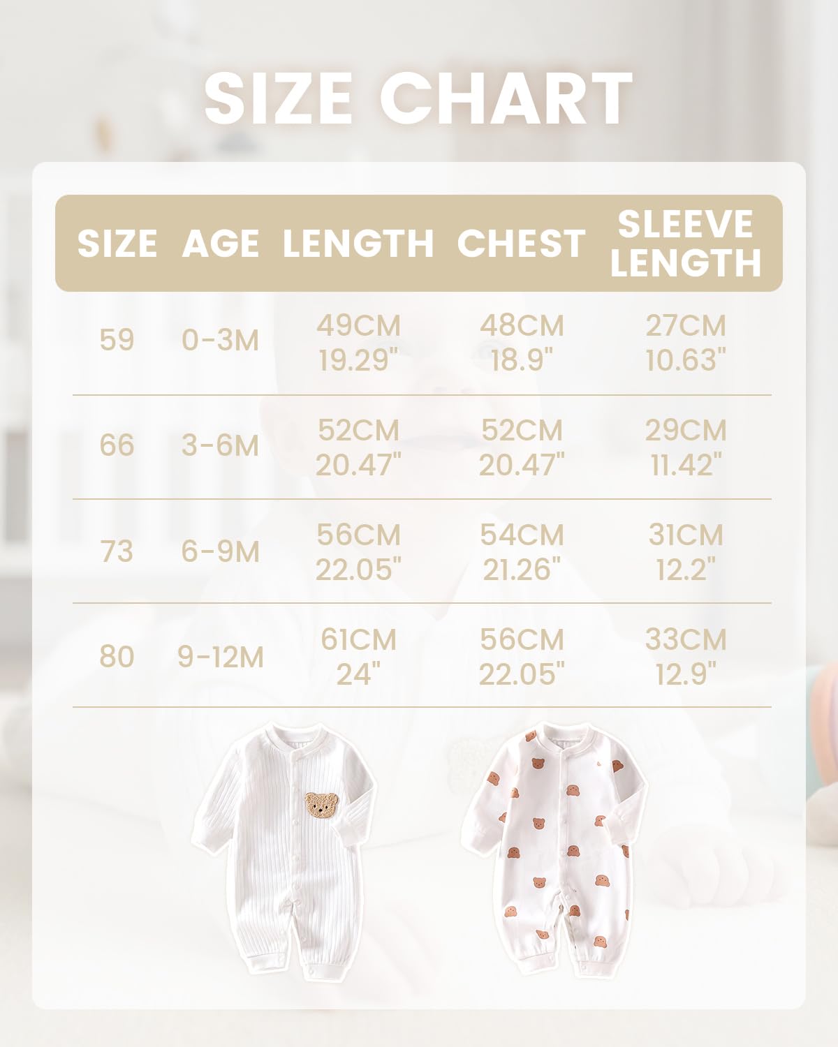 Baby Strampler Neugeborene Baumwolle Jumpsuit 2er-Pack Langarm Einteiligen Overall Kleidung für Baby Junge und Mädchen 0-12 Monate