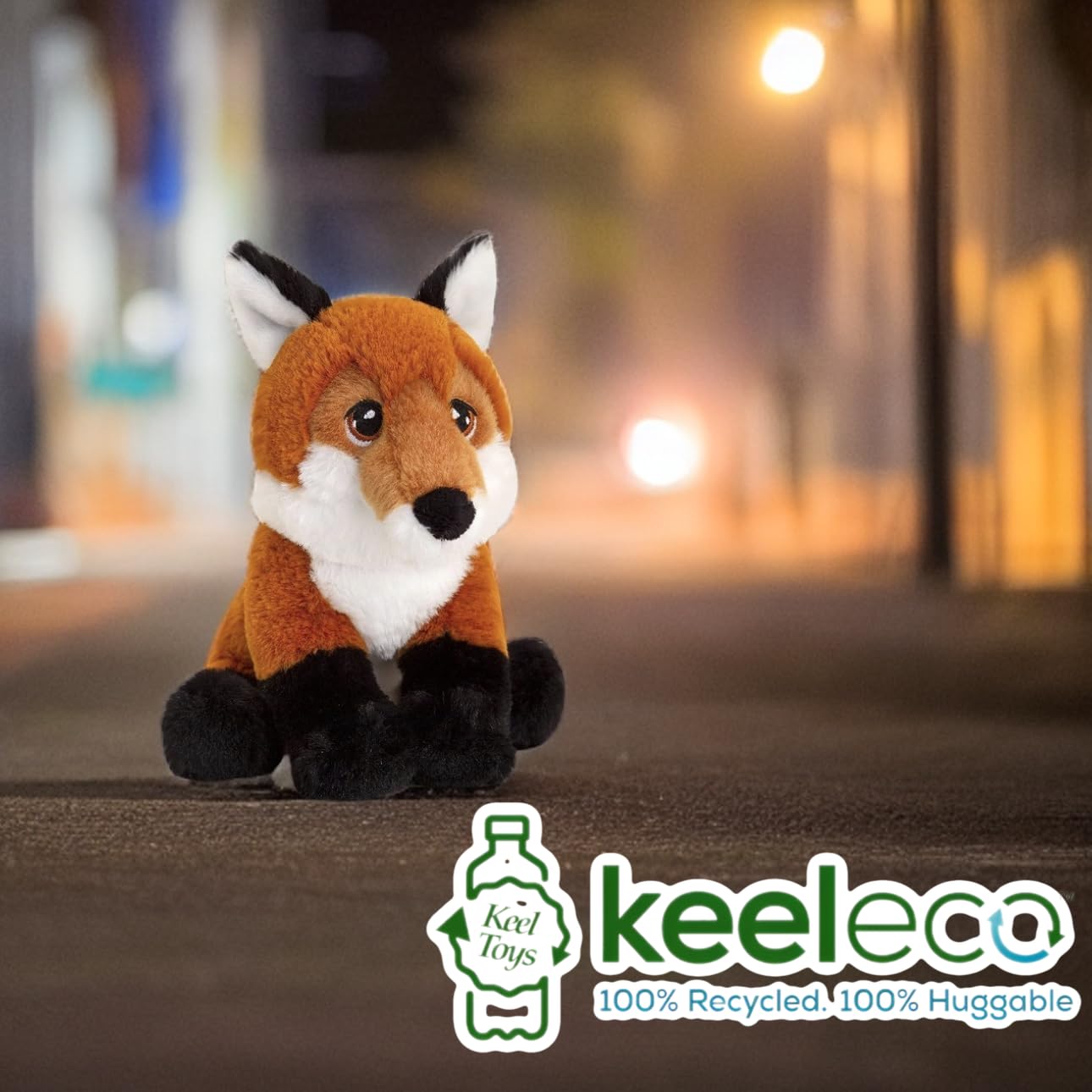 Deluxe Paws Plüsch, kuschelig, weich, Öko-Spielzeug, 100% recycelt (Kuh)
