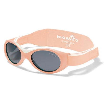 Mausito BABY Sonnenbrille 0-18 Monate Mädchen I VERGLEICHSSIEGER Sonnenbrille Baby 100% UV-Schutz I BIEGSAM & verstellbares Band I Schadstofffrei I Europäisches Design für Kinder gemacht