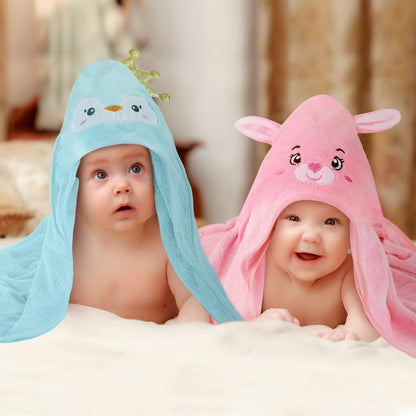 Aolso Hooded Towel Baby, 80 x 80 cm Baby Towel Hood, Baby Wash Cloth, Coral Fleece Baby Towel with Hood for Newborns, Soft and Super Absorbent, Unisex (Grey Elephant)