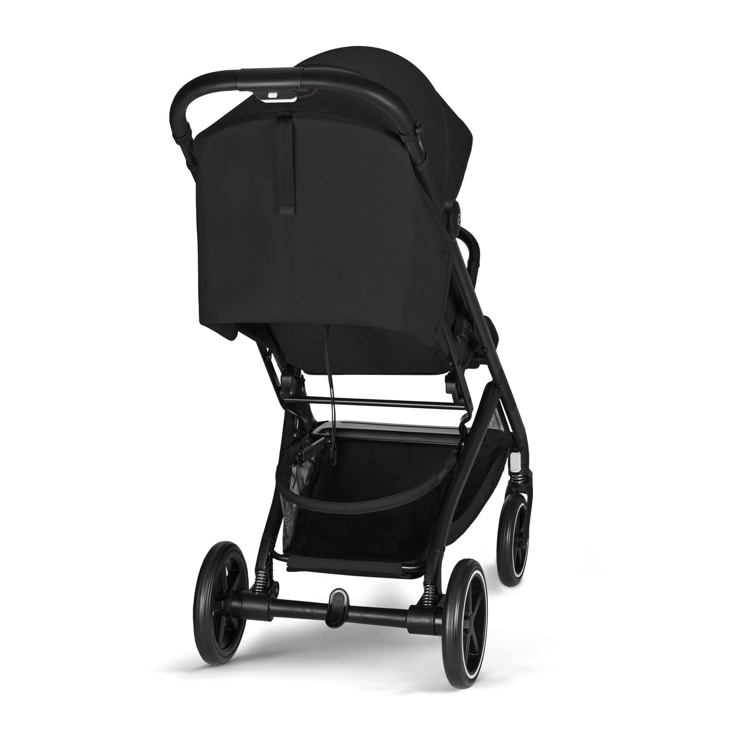 Cybex Gold Kinderwagen Beezy mit One-Pull Harness, Ab Geburt bis ca. 4 Jahre (max. 22 kg), Kompakt und ergonomisch, Magic Black (Schwarz mit schwarzem Rahmen)