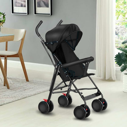 Kinderbuggy, Klein Zusammenklappbar Kinderwagen,Rücken und Fußstützenverstellung,Hinterradbremse,5-Punkt-Gurt,Einfaches Ein-Hand-Falten,Baby Reisebuggy
