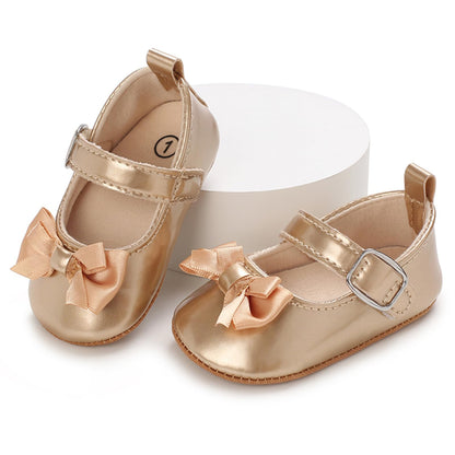 MASOCIO Baby Lauflernschuhe Krabbelschuhe Mädchen Kleinkind Rutschfesten Lederpuschen Babyschuhe 3-18 Monate