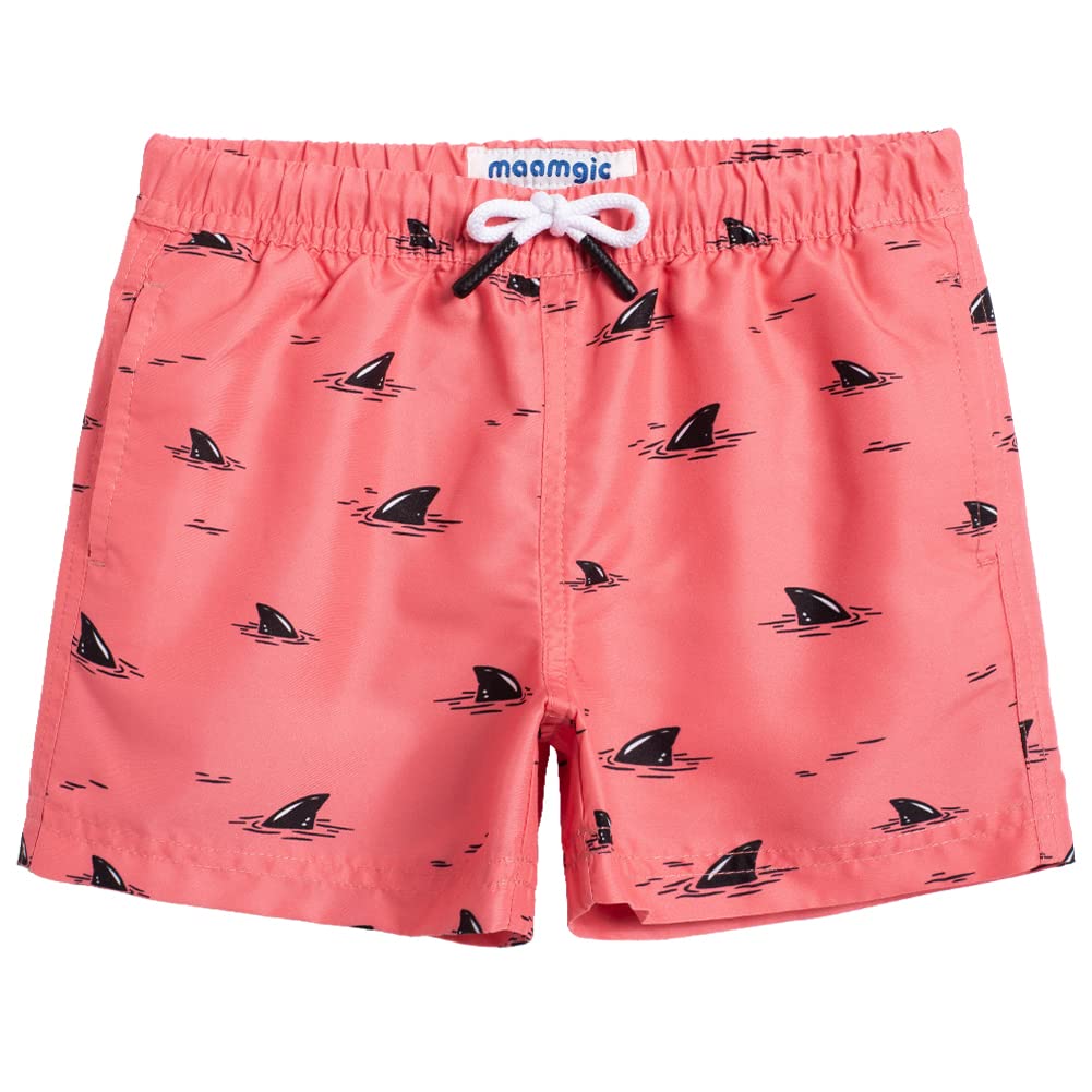 MaaMgic Badehose Jungen Sommer Badeshorts Schnelltrocknend Boardshorts mit Netzfutter Taschen und Verstellbarem Tunnelzug Urlaub Shorts