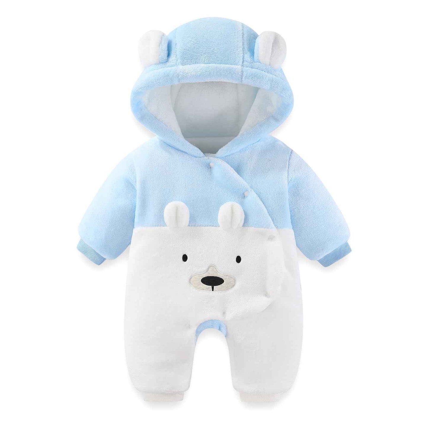 WYTbaby Baby Overalls Winter Snowsuit Baby Flannel Warmer Winter Overalls Jumpsuit for Boys Girls