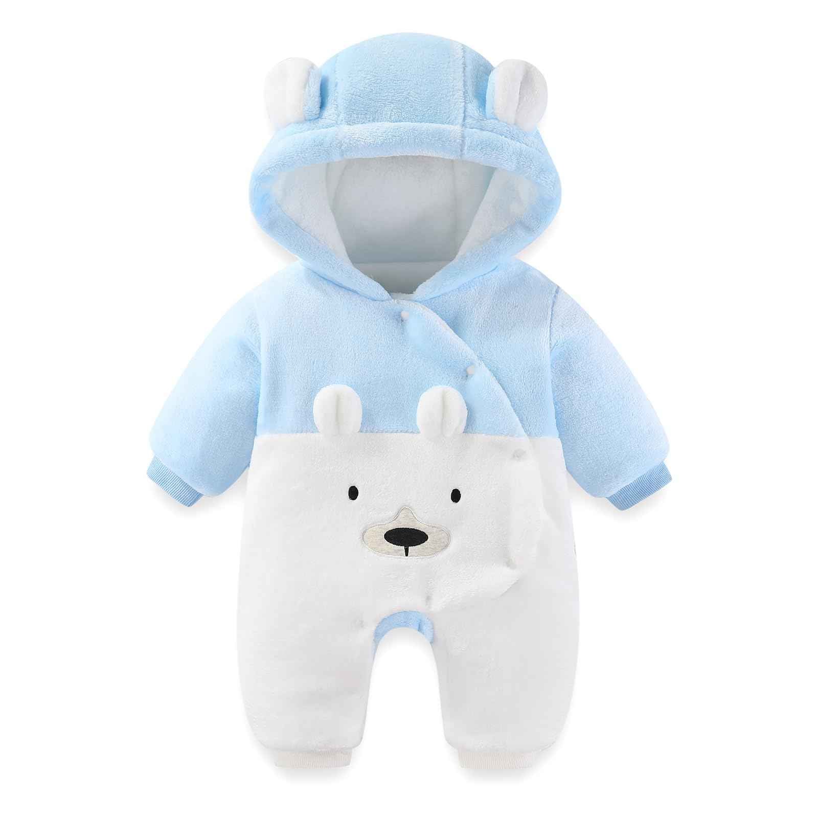 WYTbaby Baby Overalls Winter Snowsuit Baby Flannel Warmer Winter Overalls Jumpsuit for Boys Girls
