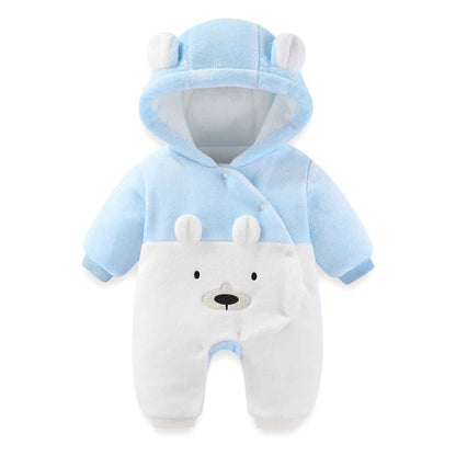 WYTbaby Baby Overalls Winter Snowsuit Baby Flannel Warmer Winter Overalls Jumpsuit for Boys Girls