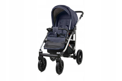 BabyLux® Bambimo Qbaro 3-in-1 Pushchair Set Including Baby Carrycot, Buggy Sports Seat, Car Seat - Car Seat - Pram Set - Combination Pram with Changing Bag, Rain Cover etc. 