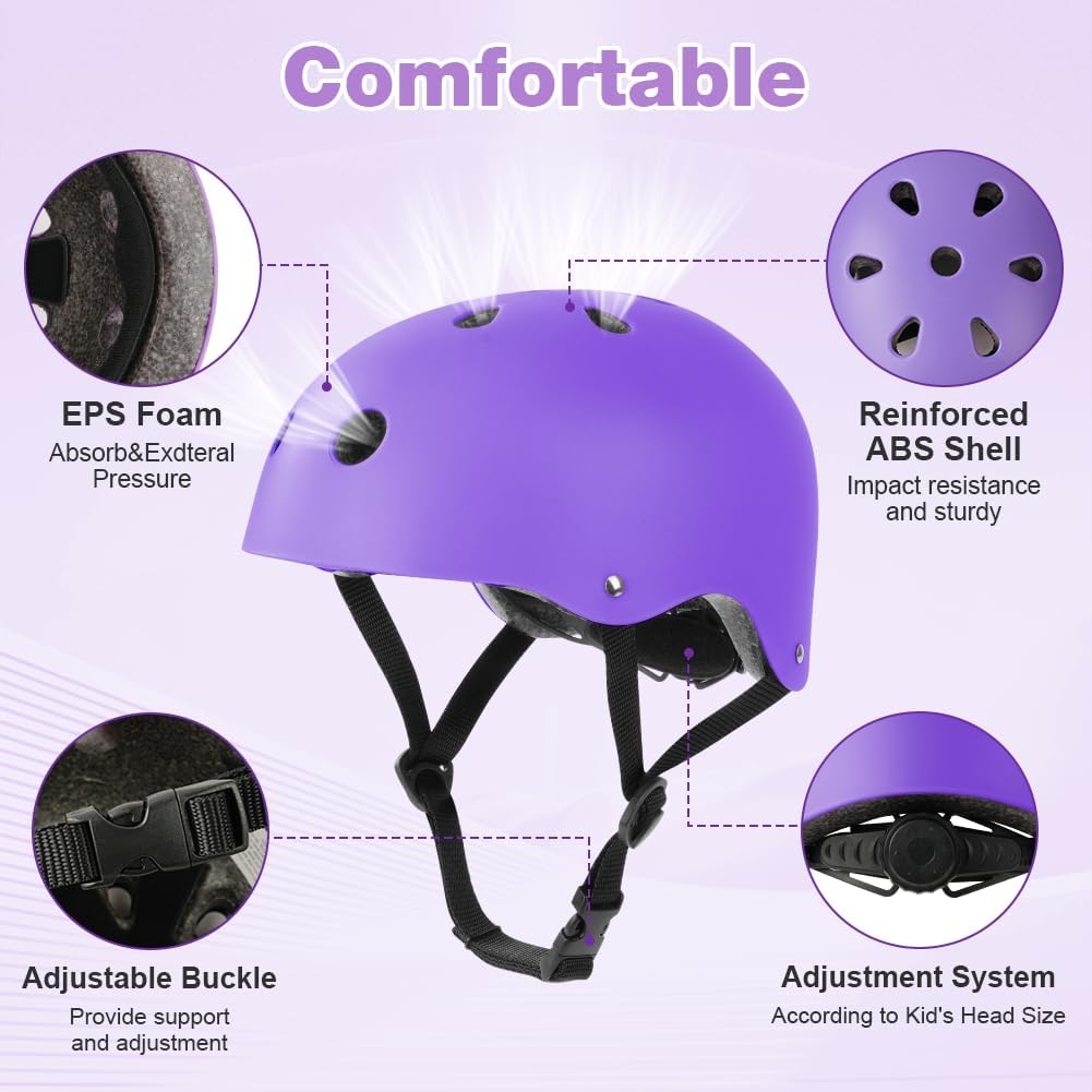Flintronic Children's Bicycle Helmet, Children's Helmet, Bicycle Helmet for Children, Adjustable Skateboard Helmet for Bicycle, Skateboard, Scooter, Skating, Scooter, BMX for 2-13 Years