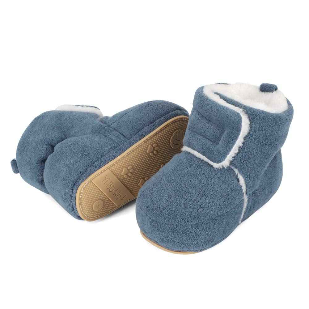Unisex Baby Boys Girls Warm Winter Boots Rubber Sole Non-Slip Winter First Walking Shoes