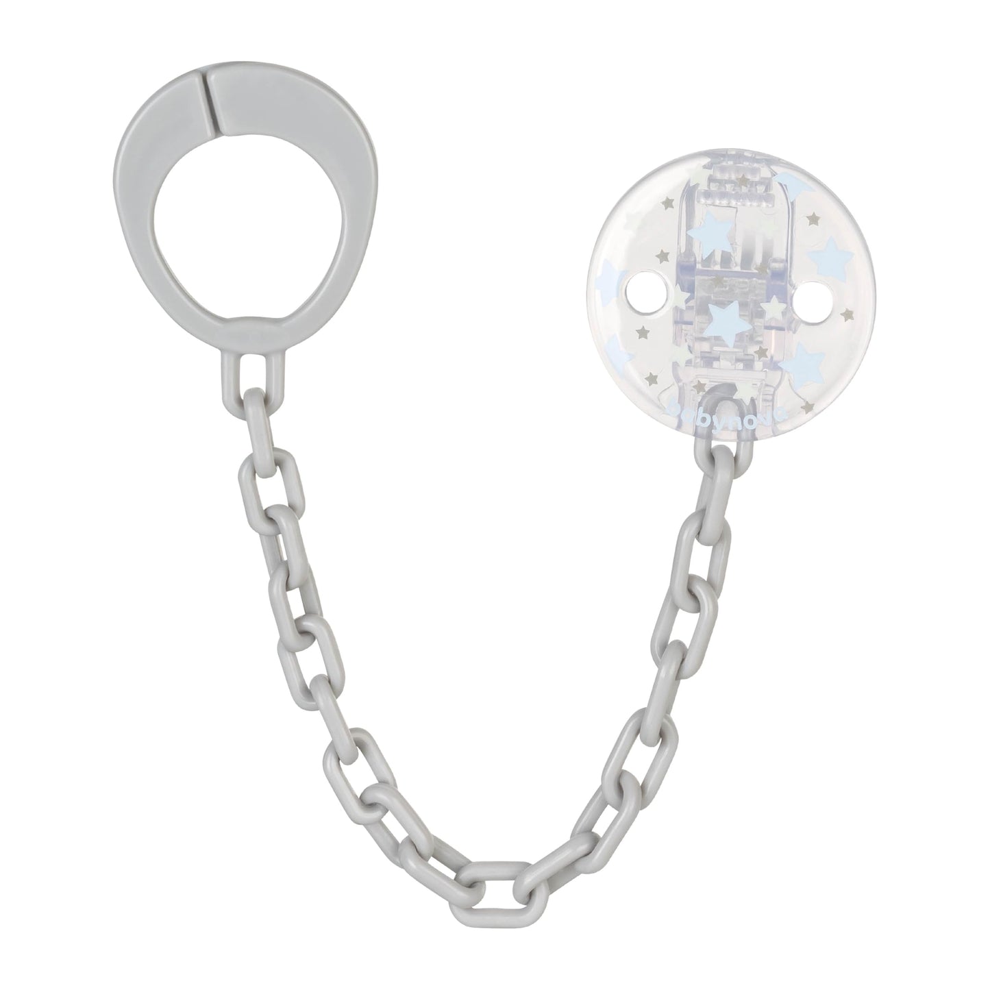 babynova Schnullerkette mit Clip - Schnullerhalter kompatibel mit Schnullern mit Ring - Kinderwagen Zubehör - BPA-frei - Rosa Herzen