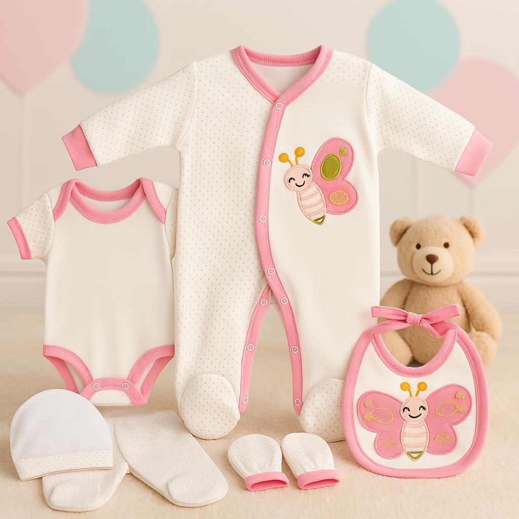 Neugeborenen Baby Geschenk Set 100% natürliche Baumwolle Erstausstattung Erstlingsausstattung Ausstattung Unisex Kleidung Geschenkset Babyausstattung für Babys 0-4 Monate (Koala)