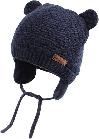 DRESHOW Unisex Baby Mütze Süßer Bär Kleinkind Earflap Beanie Warm für Herbst Wintermütze