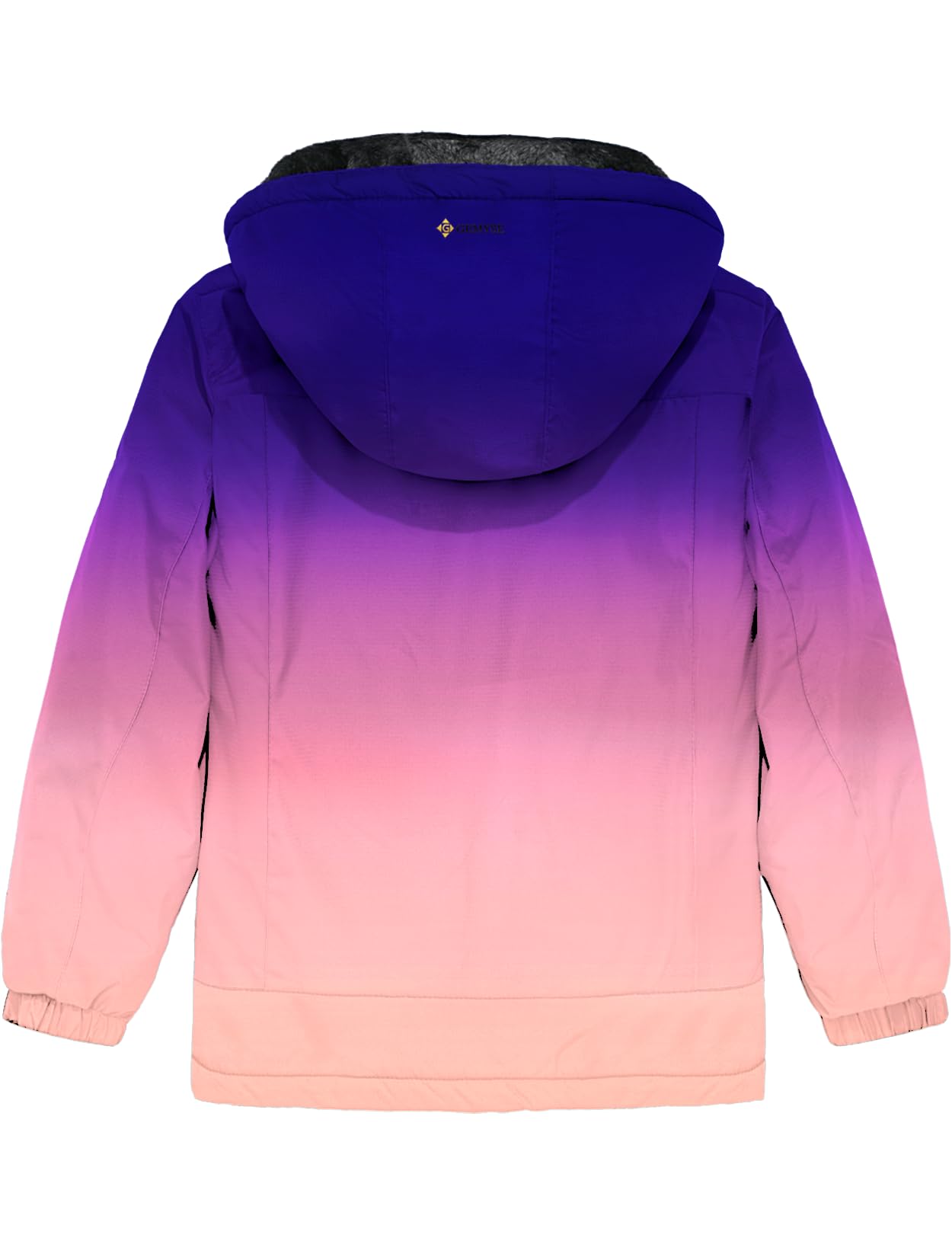 GEMYSE Girls' Waterproof Ski Jacket Windproof Fleece Outdoor Winter Jacket Rain Jacket with Hood