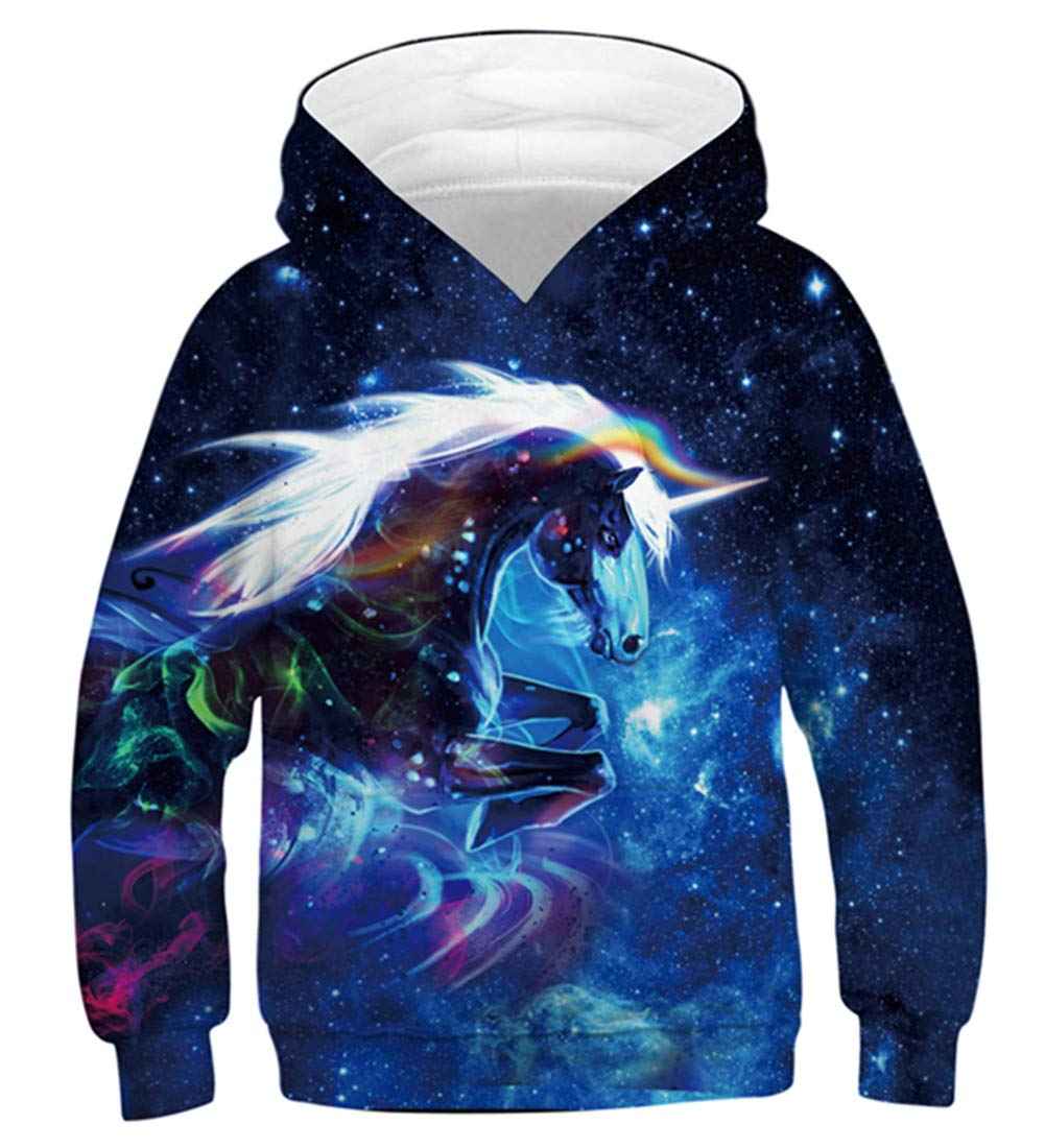 Fanient Children's / Boys’ / Girls’ Hoodies, 3D Print, Vivid Animal Cartoon Graphic Sweatshirt, Pocket Pullover Hoodie for 6-16 Years