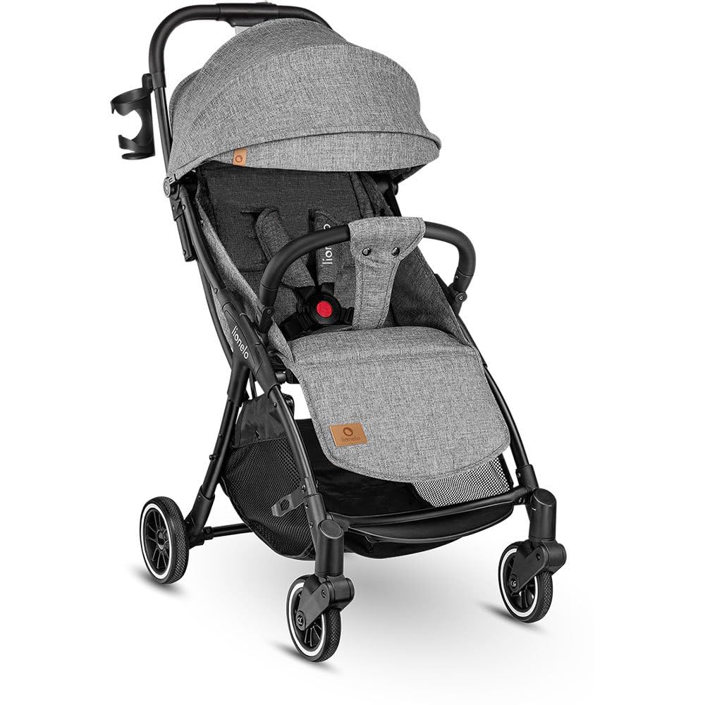 LIONELO Julie One Buggy Pushchair up to 22 kg, Adjustable Backrest and Footrest, Mosquito Net, Leg Warmer, Drink Holder and Transport Bag, Foldable