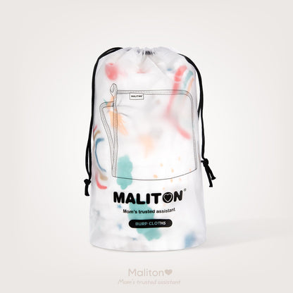 Maliton 6 Stück Baby Spucktücher für Jungen/Mädchen,aus 100% Baumwollem,weich, langlebig, luftdurchlässig und extrem saugstark (Zoo-Muster),50x25cm