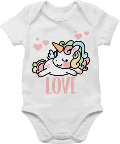 Shirtracer - Baby Body Junge Mädchen - Partner - Valentinstag Einhorn