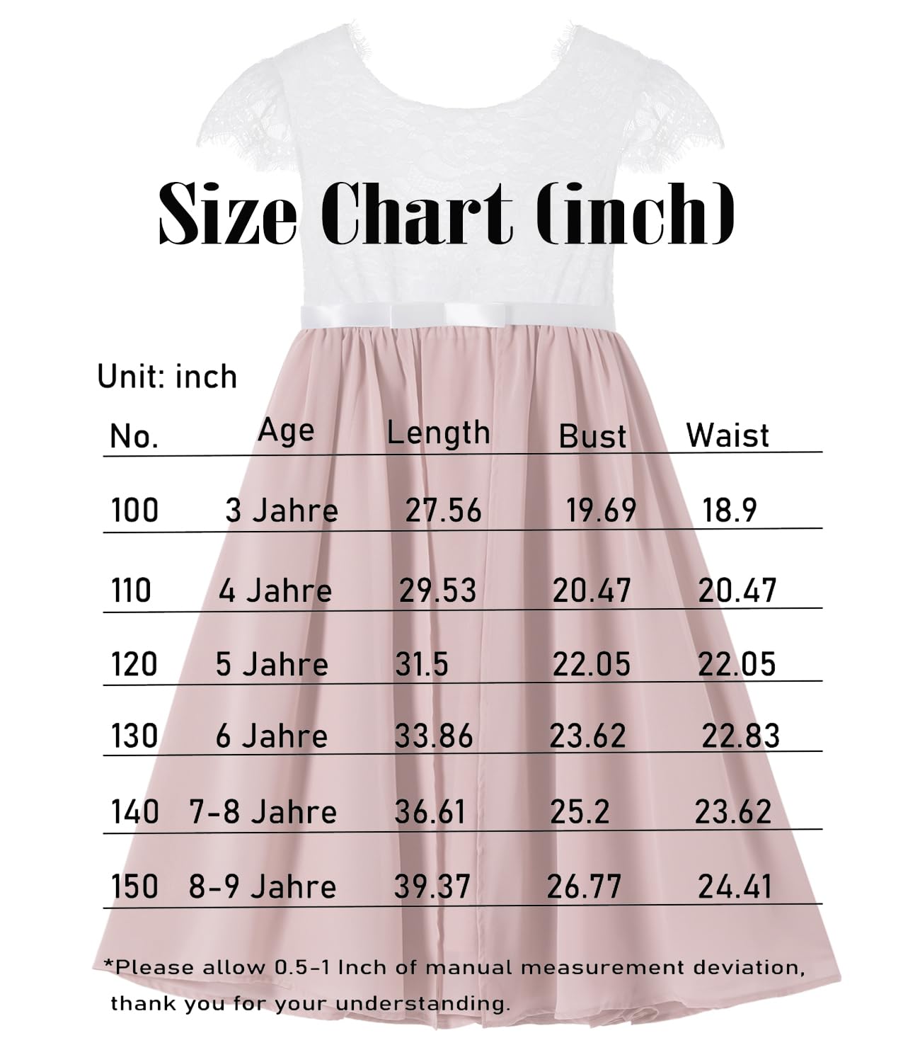 Beganly Mädchen Festtagskleider Spitze V-Rücken Kleid ärmellos Flauschig Tüll Prinzessin Partykleid Blumenmädchen Kleider