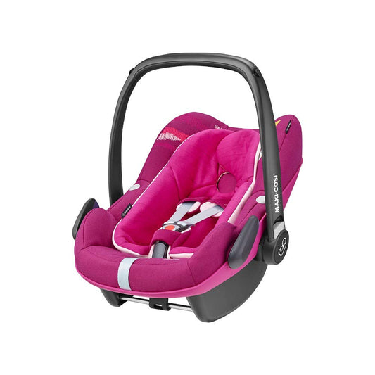 Maxi-Cosi Pebble Plus i-Size Babyschale, Gruppe 0+ Autositz für Babys, inkl. Sitzverkleinerer, nutzbar ab der Geburt bis ca. 12 Monate (0-13 kg / 45-75 cm), Frequency Pink, pink - Meloni2