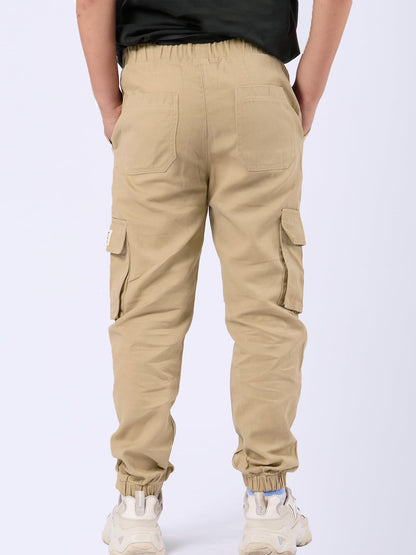 NATUST Jungen Cargohose Kinder Freizeithose mit Elastischem Bund